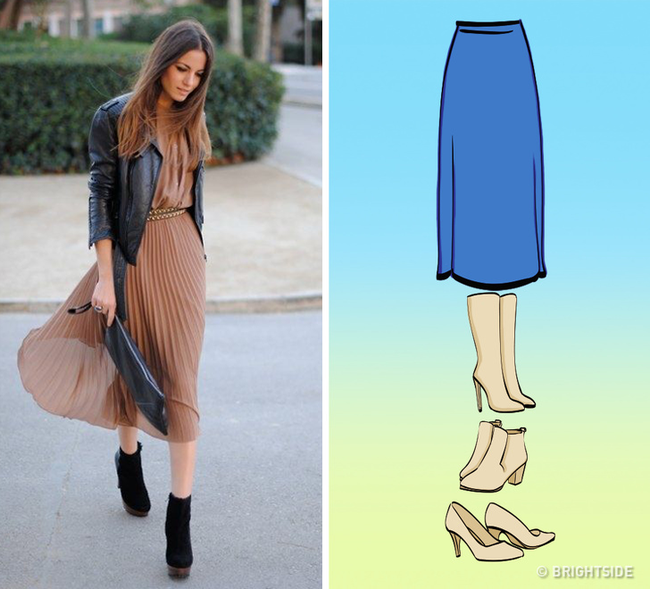 8 kiểu chân váy chị em ưa chuộng sẽ trở nên hoàn hảo với những mẹo kết hợp giày dép đơn giản dưới đây