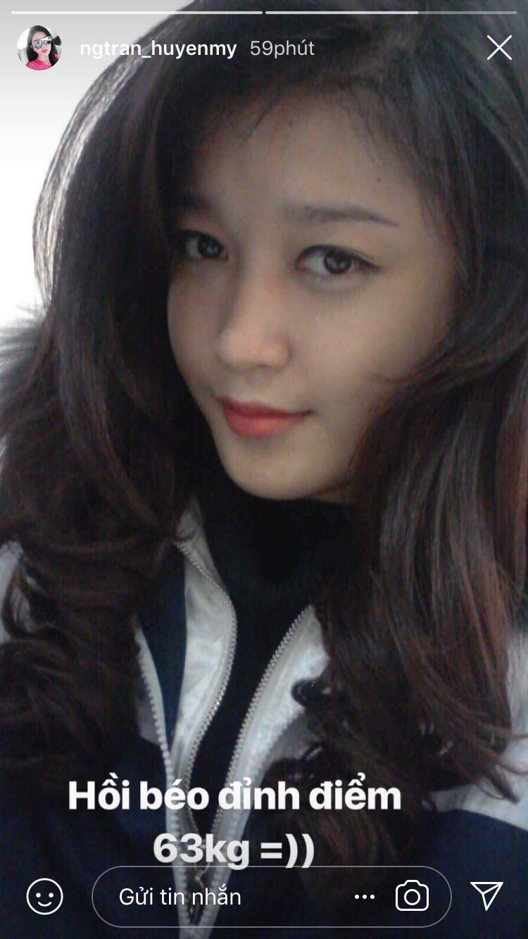 Á hậu Huyền My khoe ảnh thời điểm tăng cân vượt trội: Gương mặt bầu bĩnh khác xa hiện tại