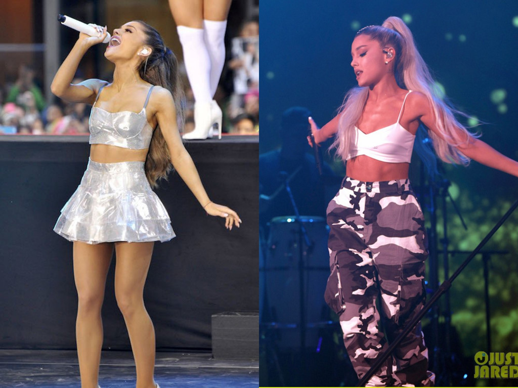 Phong cách thời trang chuộng mốt giấu quần của Ariana Grande