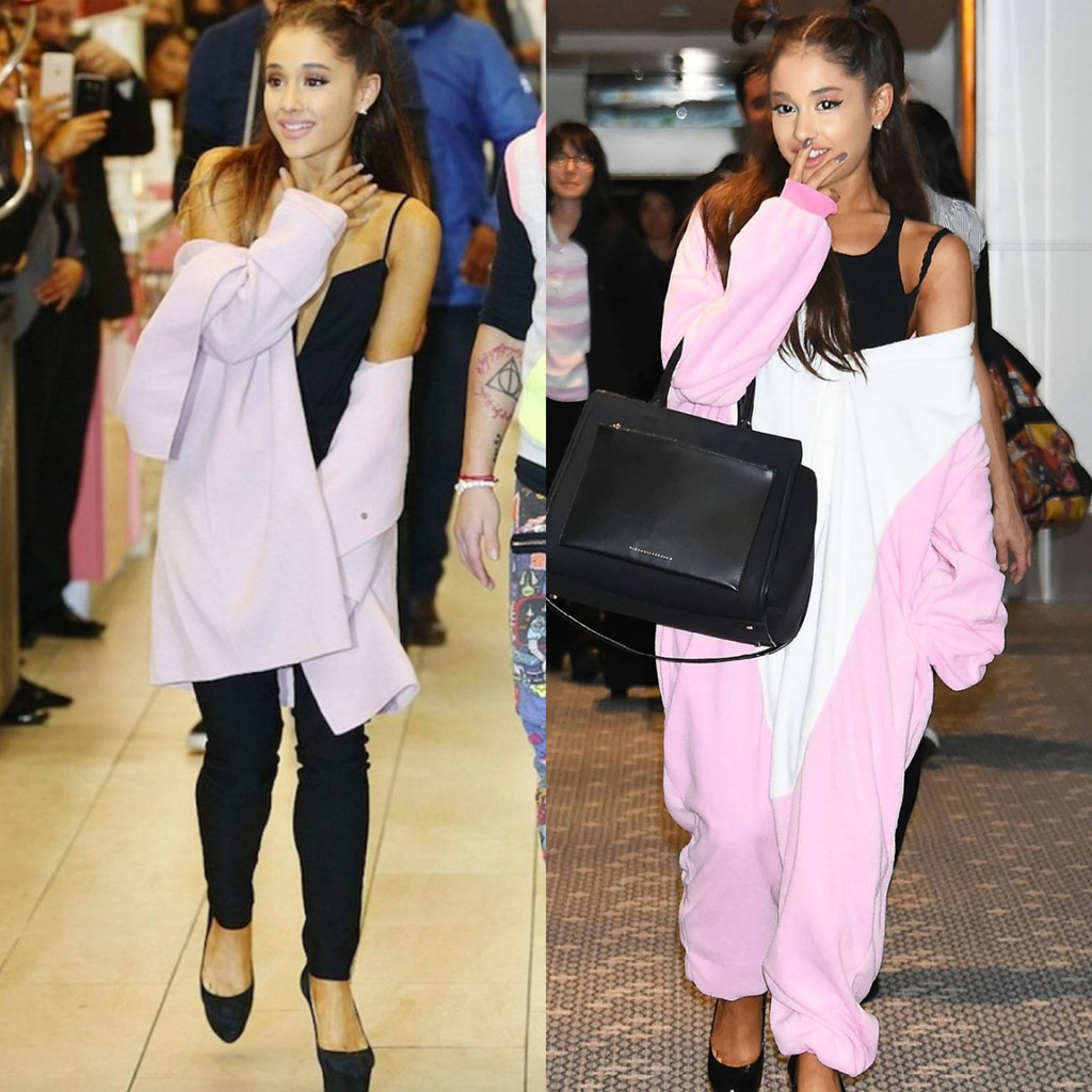 Phong cách thời trang chuộng mốt giấu quần của Ariana Grande