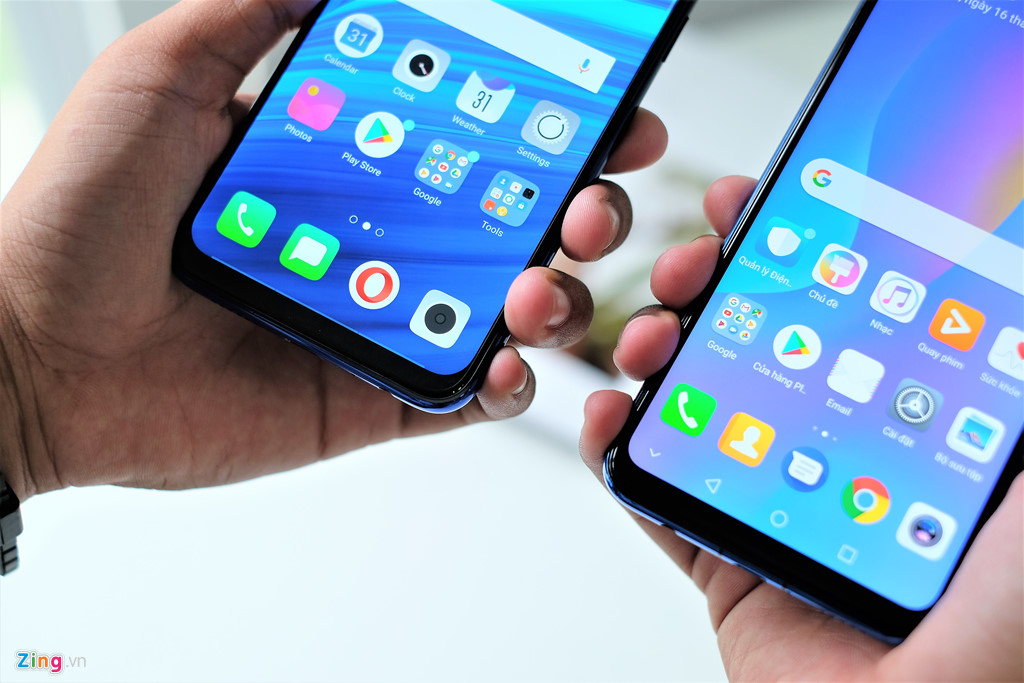 Oppo F9 đọ dáng Huawei nova 3i - di động camera kép sáng giá tầm trung