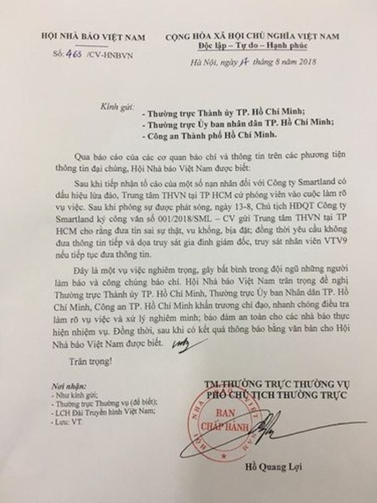 Đề nghị điều tra đối tượng dọa truy sát Giám đốc VTV9