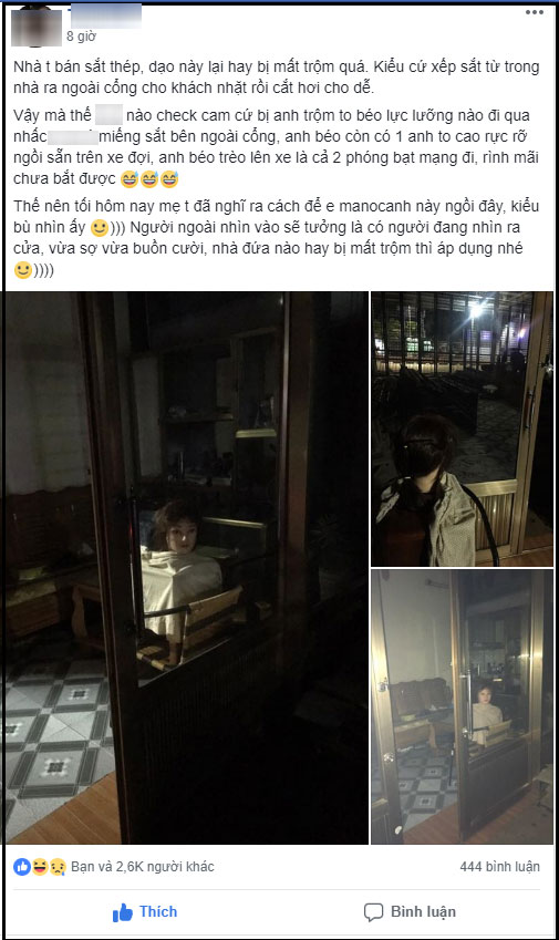 Nhà hay bị mất đồ, cô gái chia sẻ độc chiêu khiến ai đi qua cũng kinh hồn bạt vía, trộm không dám bén mảng