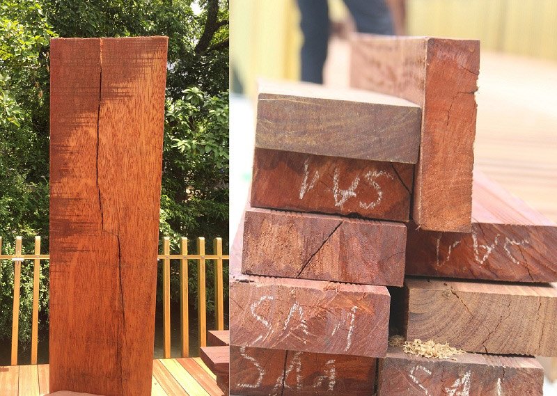 Đường đi bộ lát gỗ lim siêu sang ven sông Hương chưa xong đã nứt