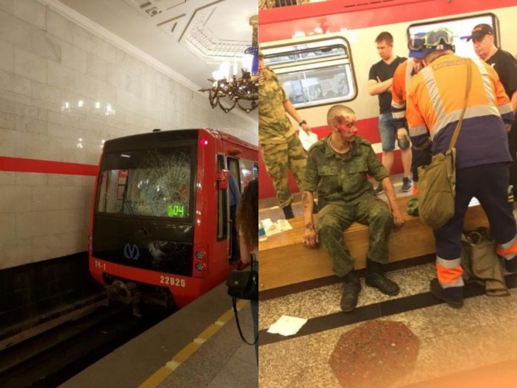 Va đầu vào tàu đang chạy, binh sĩ Nga vẫn không xi nhê