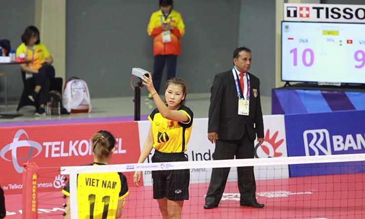 Cầu mây nữ Việt Nam loại chủ nhà Indonesia, vào bán kết Asiad