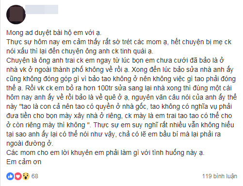 Gặp ông anh chồng tai quái định chiếm luôn nhà riêng, bà bầu trẻ cao tay trị lại khiến chị em hả hê vô cùng