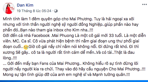 Bạn gái Phùng Ngọc Huy kêu gọi ủng hộ Mai Phương nhưng bị cư dân mạng ném đá dữ dội