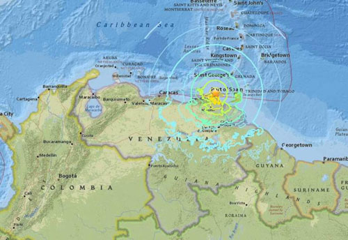 Dân Venezuela hoảng sợ đổ ra đường vì động đất mạnh 7,3 độ