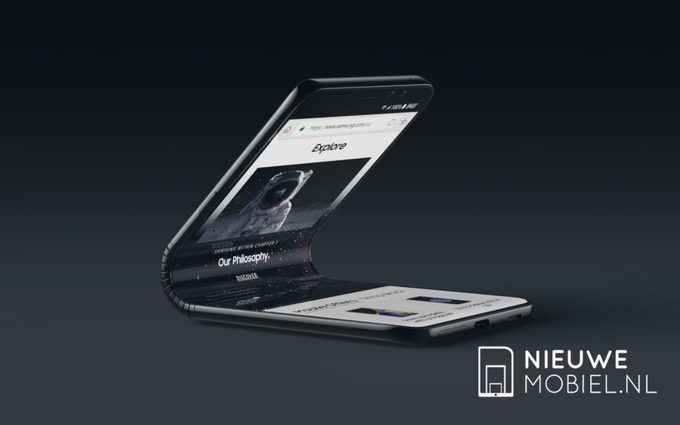 Ý tưởng Galaxy Note9 có thể gập đôi
