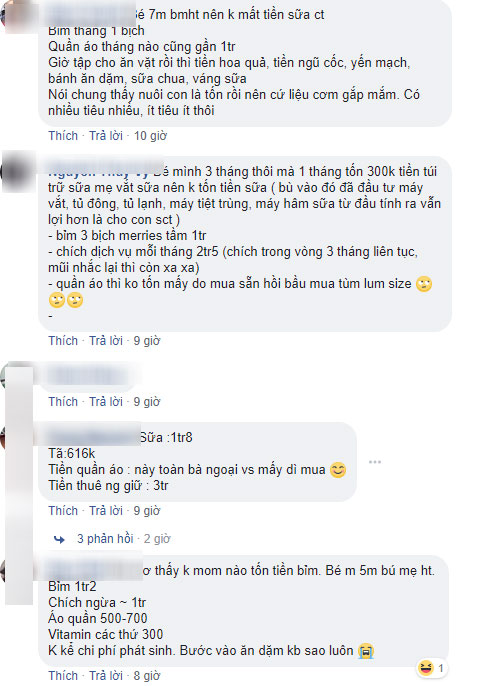 Mẹ bỉm sữa kê khai chi tiêu riêng cho con 7 triệu/tháng, người bảo khoe của trá hình, người than nhà mình tốn gấp đôi