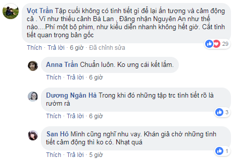 Cả một đời ân oán kết thúc có hậu nhưng bị chê nhạt, vội vàng và khiên cưỡng