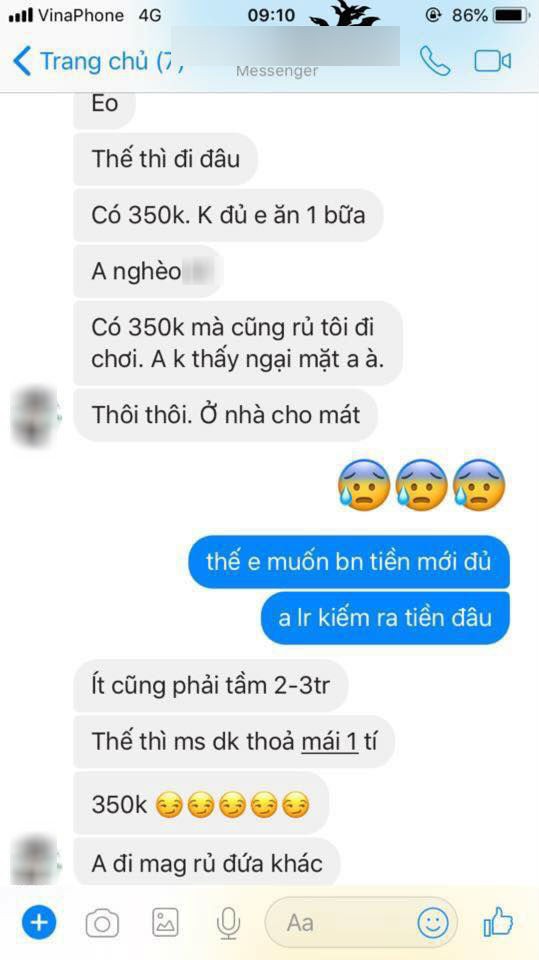 Cô gái bị ném đá vì chê bạn trai nghèo: Trong túi có 350 nghìn mà cũng rủ đi chơi, anh không thấy ngại à?