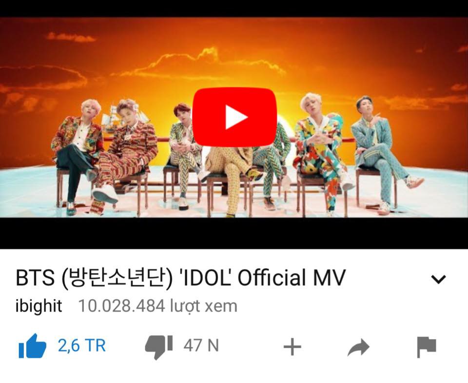 Tự phá kỷ lục của chính mình, BTS đưa Idol trở thành MV đạt 10 triệu view nhanh nhất lịch sử Kpop