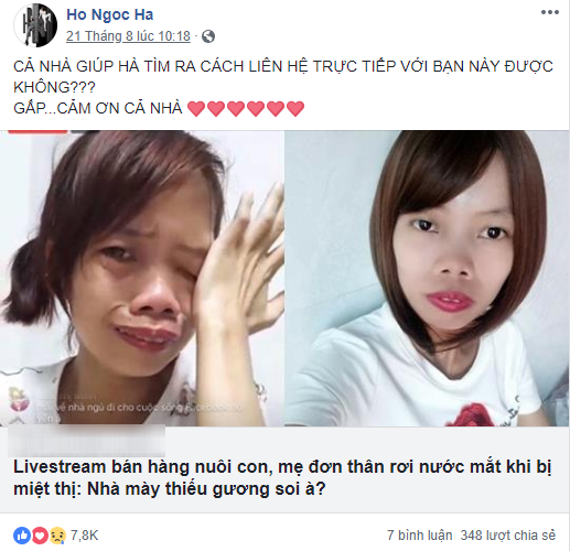 Mẹ đơn thân bán hàng online bật khóc vì bị xúc phạm ngoại hình bất ngờ dùng lại Facebook và tuyên bố sắp phẫu thuật thẩm mỹ?