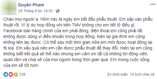 Mẹ đơn thân bán hàng online bật khóc vì bị xúc phạm ngoại hình bất ngờ dùng lại Facebook và tuyên bố sắp phẫu thuật thẩm mỹ?