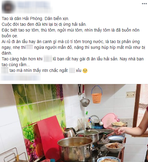 Than thở mình bị dị ứng hải sản, anh chàng không được đồng cảm bởi dân mạng chỉ chăm chăm chú ý vào thứ này trên mâm cúng rằm