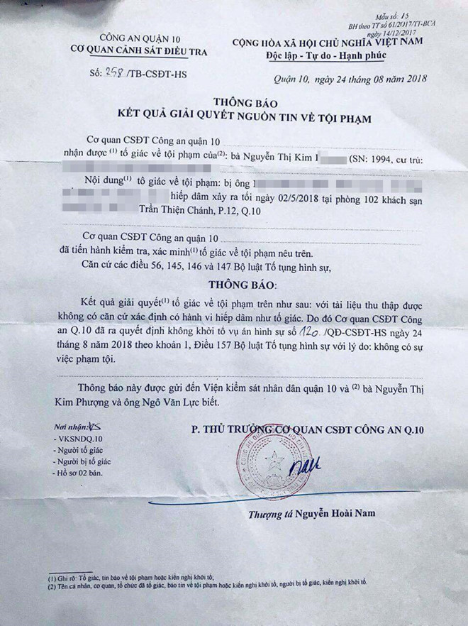 Nữ mẫu 9X thất vọng với quyết định không khởi tố họa sĩ bị tố hiếp dâm