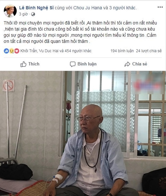 Tình hình mới nhất về sức khỏe của Mai Phương: Bệnh tình của nữ diễn viên đang tiến triển tốt