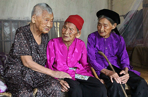 Ba chị em gái ở Nghệ An thọ trên 100 tuổi