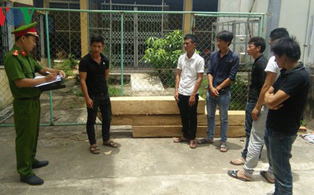 Bắt 6 đối tượng cướp gỗ ở Trạm bảo vệ rừng