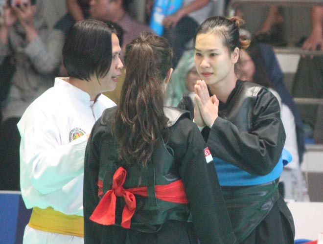 Võ sỹ Việt ra đòn, thêm một người đẹp bị hạ đo ván môn pencak silat ASIAD