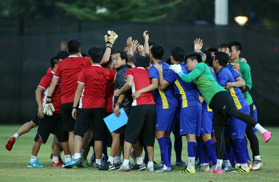 Việt Nam tập kín trước trận tứ kết với Syria