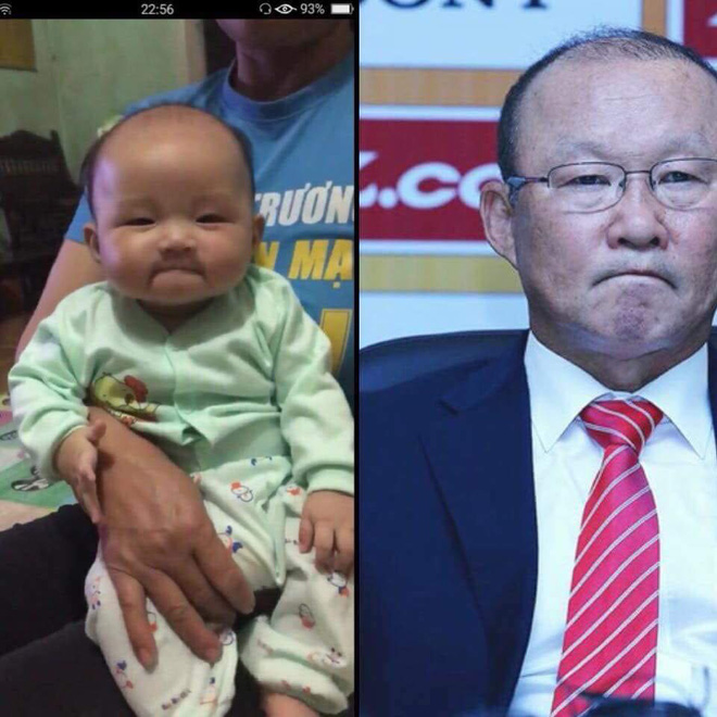 Bản sao nhí giống HLV Park Hang - seo như lột được chia sẻ khắp mạng xã hội