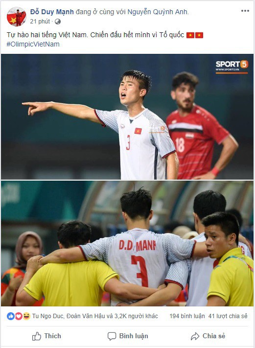 Văn Toàn, Công Phượng... mừng chiến thắng tưng bừng trên facebook