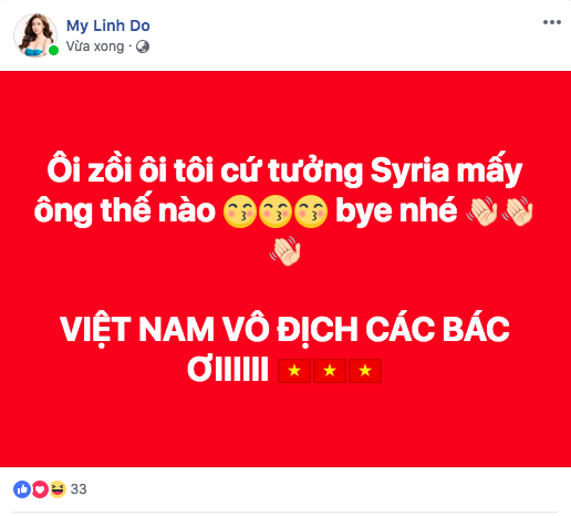 Sao Vbiz vỡ oà sung sướng khi Văn Toàn ghi bàn, đưa Việt Nam vào bán kết ASIAD 2018