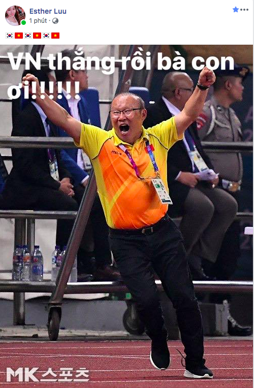 Sao Vbiz vỡ oà sung sướng khi Văn Toàn ghi bàn, đưa Việt Nam vào bán kết ASIAD 2018