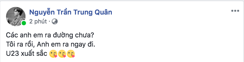 Sao Vbiz vỡ oà sung sướng khi Văn Toàn ghi bàn, đưa Việt Nam vào bán kết ASIAD 2018