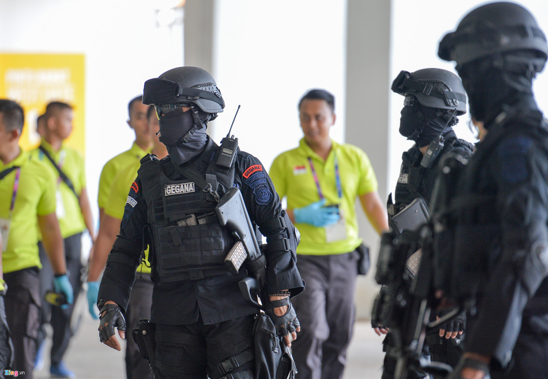 Cảnh sát bảo vệ trận bán kết giữa Olympic Việt Nam và Hàn Quốc