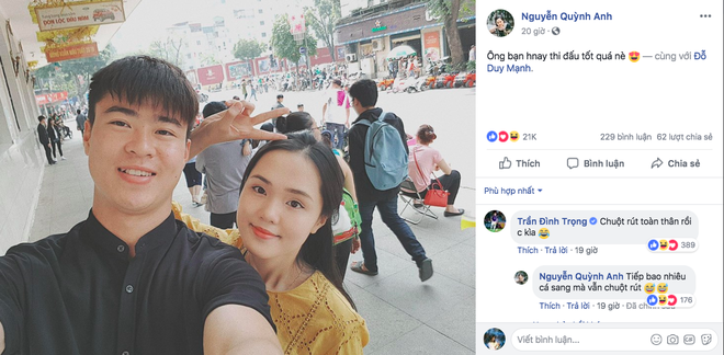 Duy Mạnh bị chuột rút toàn thân, bạn gái Quỳnh Anh không xót xa mà còn hỏm hỉnh trêu đùa