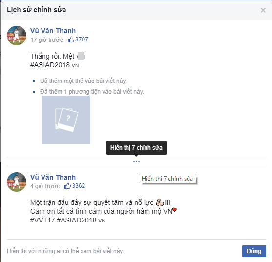 Đăng status đẳng cấp như Văn Thanh, 1 dòng cảm xúc nhưng phải chỉnh sửa đến 9 lần