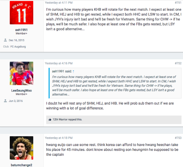 CĐV Hàn Quốc muốn đội nhà dùng đội hình hai đá với Việt Nam