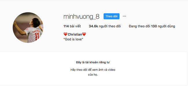 5 giờ sau cú sút phạt cầu vồng trong mưa, lượng follow trang cá nhân của Minh Vương tăng vọt