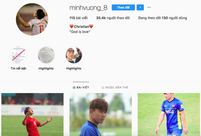 5 giờ sau cú sút phạt cầu vồng trong mưa, lượng follow trang cá nhân của Minh Vương tăng vọt