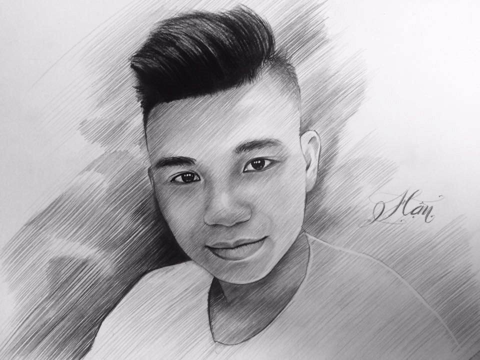 9X Quảng Ngãi vẽ chân dung các cầu thủ để cảm ơn Olympic Việt Nam