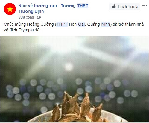 Hoàng Cường trở thành tân quán quân Đường lên đỉnh Olympia năm 18