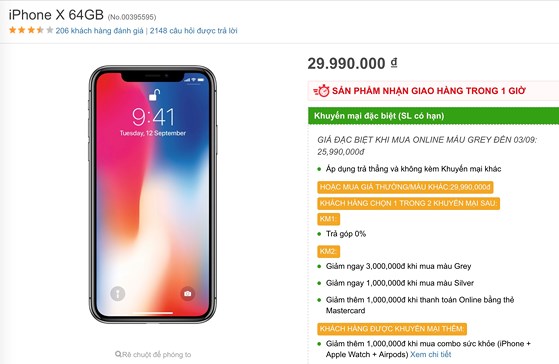 iPhone X bất ngờ giảm sốc 4 triệu đồng