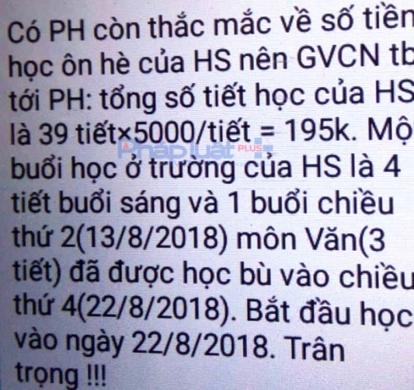 Bỉm Sơn (Thanh Hóa): Bất chấp quy định, nhiều trường THCS vẫn tổ chức ôn hè – thu tiền?