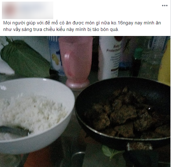 Gái đẻ mới 16 ngày đã hoang mang cầu cứu dân mạng vì cơm cữ, mẹ chồng nhất định không cho ăn rau