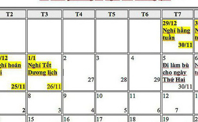 Tết Dương lịch 2019 được nghỉ mấy ngày?