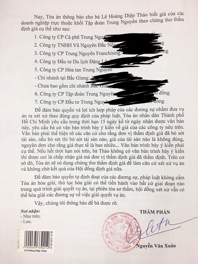 Vì sao Tòa hoãn phiên xử ly hôn giữa vợ chồng vua cà phê Trung Nguyên?