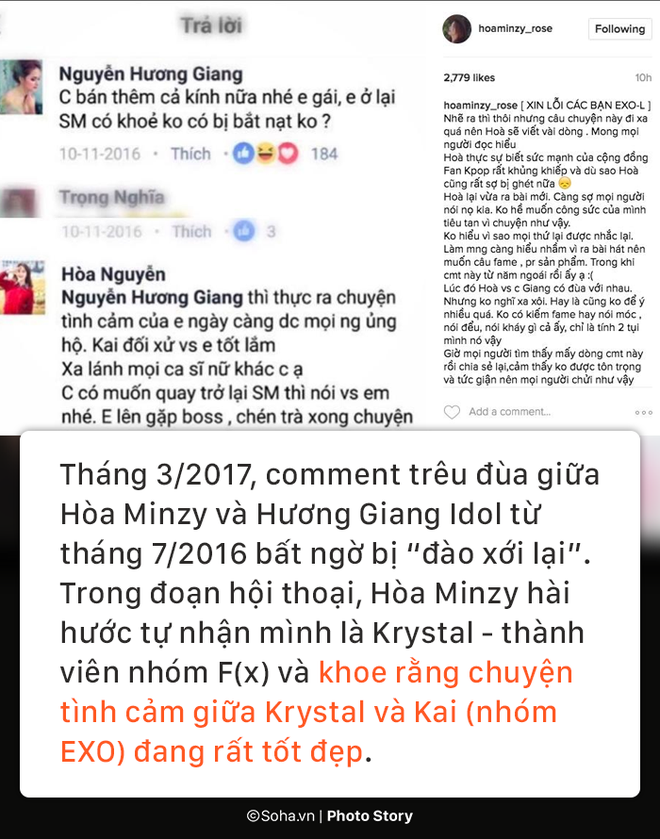 Hòa Minzy và những lần bị chửi bới phải lên tiếng xin lỗi Hòa Minzy và những lần bị chửi bới phải lên tiếng xin lỗi