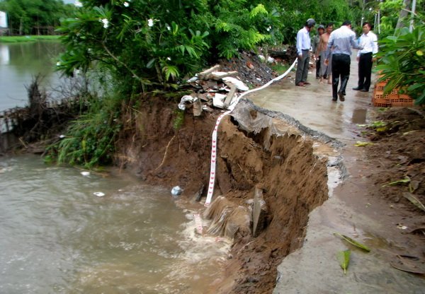 Căng mình chống sạt lở