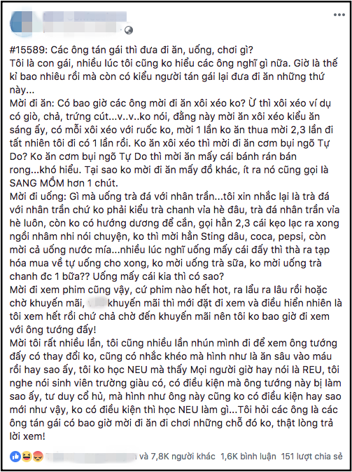 Cô gái tố bạn trai quanh năm suốt tháng chỉ biết đưa đi ăn xôi xéo lúc hẹn hò, dân tình phản ứng gay gắt