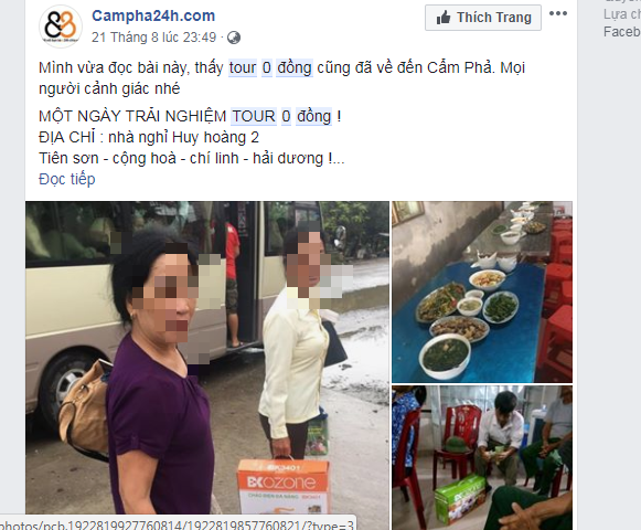 Hàng loạt người dân phàn nàn việc bị dụ mua hàng giá cao khi tham gia các tour du lịch 0 đồng