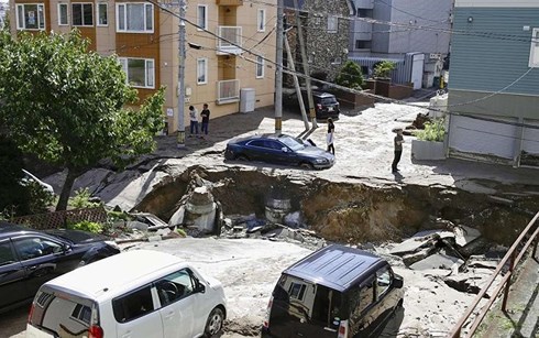 Tiếp tục rung chấn tại Hokkaido, Nhật Bản lại chìm trong mưa lớn